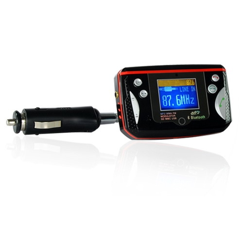 Car MP3 WMA Wireless FM Transmitter (Rectangular)